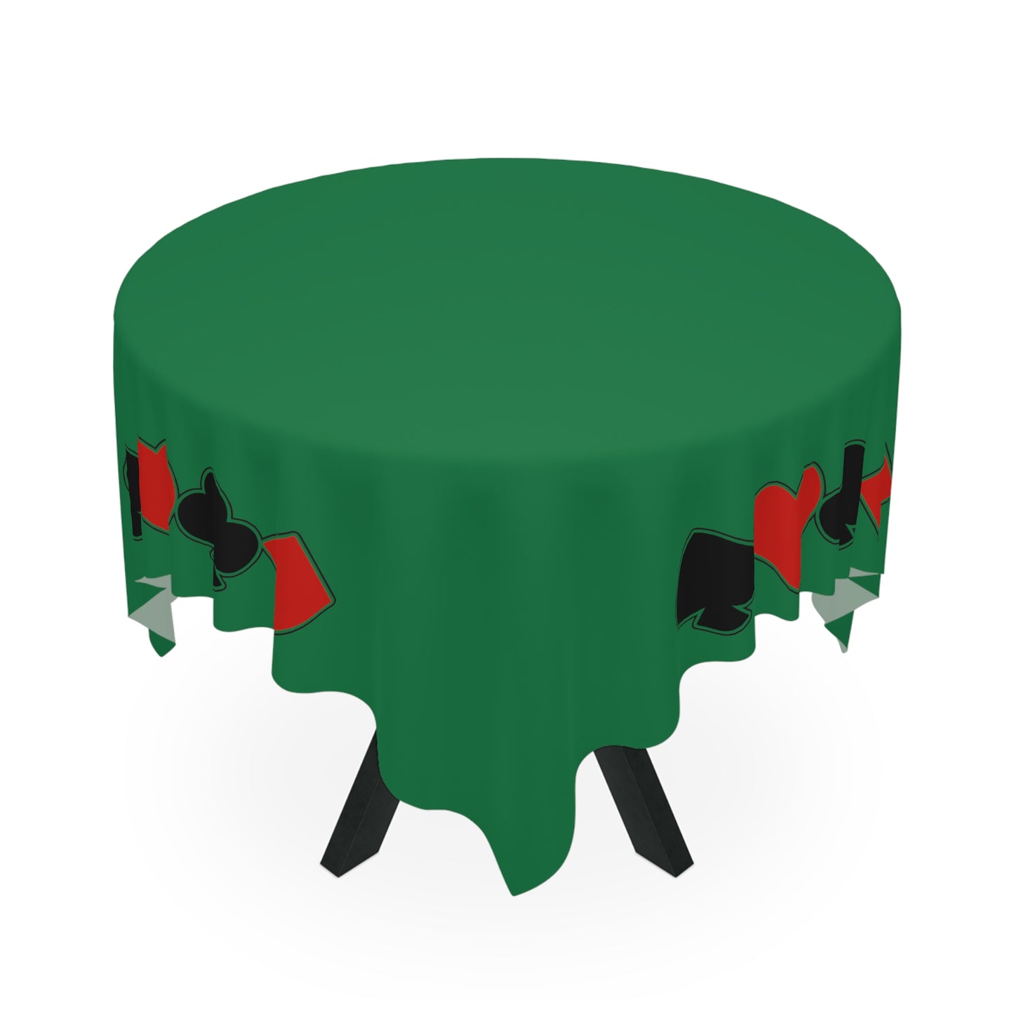 Card Game Themed Tablecloth - Playing Card Symbols Design, Best Gift For Bridge Player, Canasta Player