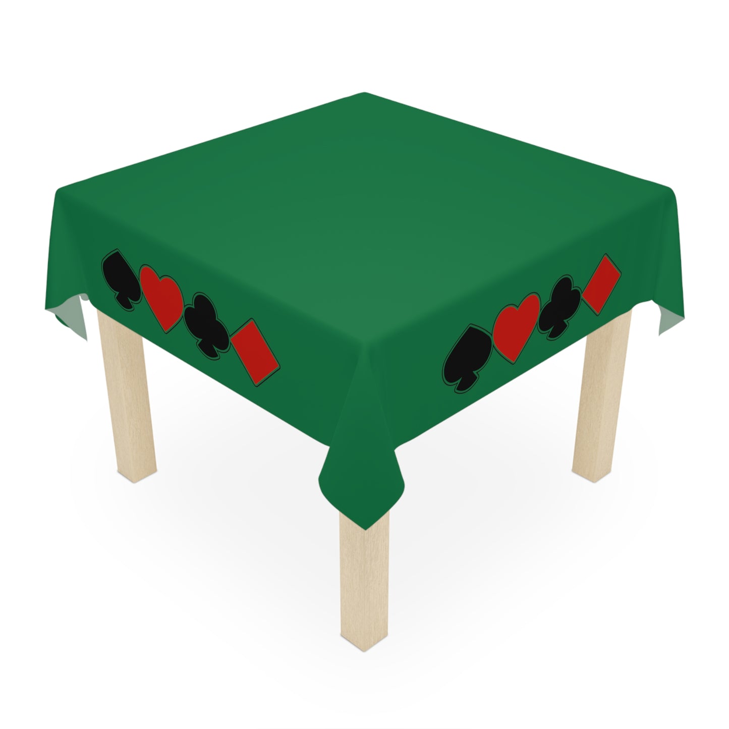 Card Game Themed Tablecloth - Playing Card Symbols Design, Best Gift For Bridge Player, Canasta Player